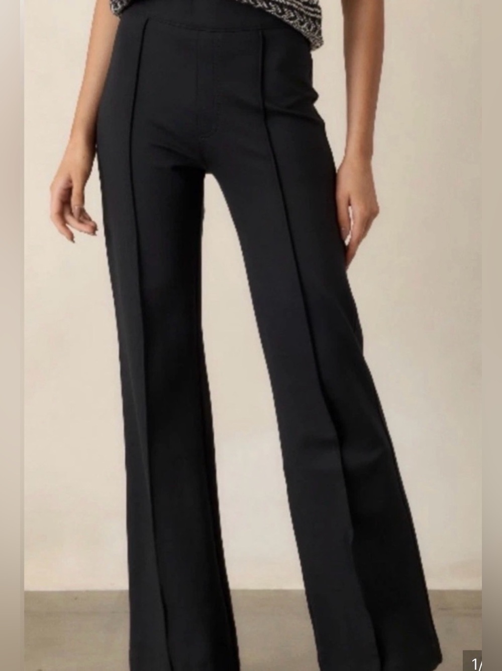 SPANX THE PERFECT BLACK PANT HI-RISE FLARE JEANS - SZ - LARGE $168 (B433)
